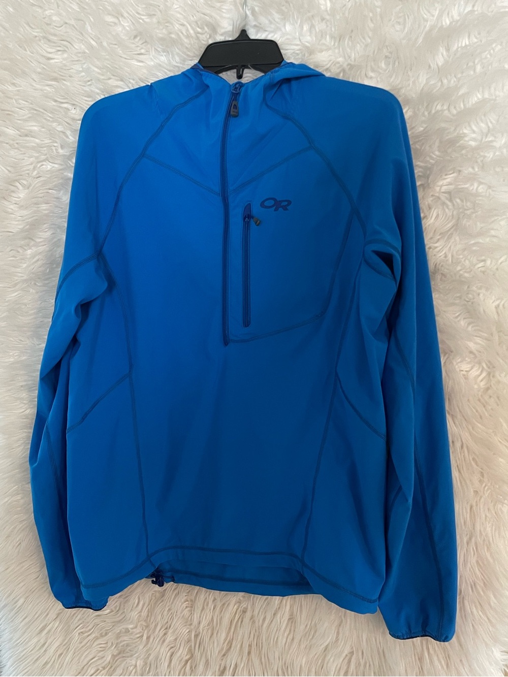 Outdoor Research Men’s Blue Whirlwind Pullover Hoody. Size Medium